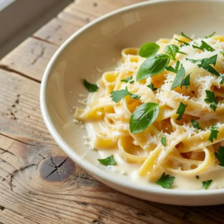 Handmade pasta dish with rich Italian sauce